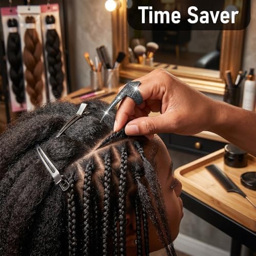 My Hair Tools Hair Parting & Sectioning Ring – Stainless Steel Finger Braiding Pick Tool for Dreadlocks, Wigs, Weaves, Hair Extensions – Quick Install Styling Tool for Salon & Home Use (CPF-30) - Image 4