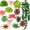 QUOZUO Succulents Plants Artificial, 14pcs Colorful Succulents Plant, Mini Fake Succulents for DIY Crafting Home Garden Office Party by QUOZUO
