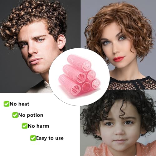 ZMD 18Pcs Self Grip Small Hair Rollers Curlers, Plastic Rollers Heatless Curlers Salon Dressing Curler DIY Curly Hair Hairstyle Roller for Women Girls Short Thin Fine Hair (0.8 x 2.4 Inch) - Image 3