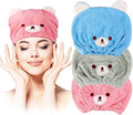 Lamoutor 3Pcs Hair Drying Towel for Kids Girls Soft Absorbent Kids Dry Hair Cap Kids Hair Towel Wrap Head Towel Wraps for Kids by Lamoutor
