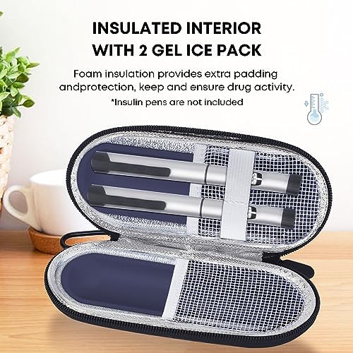 MOSLA EVA Insulin Cooler Travel Case for Diabetic bag with 2 Ice Packs - Image 2