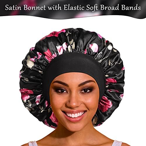 ROYBENS Satin Bonnet Hair Bonnet for Sleeping, Cute Sleep Bonnets for Women - Image 2
