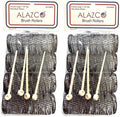 ALAZCO 8 pc Vintage Style Hair Rollers XLarge BRUSH ROLLERS & 8 PINS (8 XL Rollers) by ALAZCO