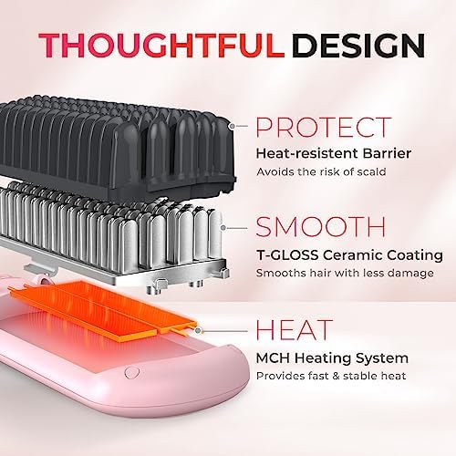 TYMO Ionic Hair Straightener Brush - One-Step Hair Straightener for Women - Image 3