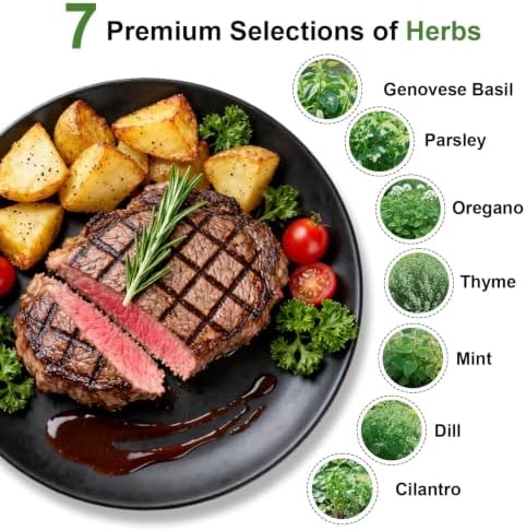 TitaniX Gourmet Herbs Seed Pod Kit Compatible with AeroGarden, Ahopegarden, iDoo, MUFGA Hydroponics Garden with Basil, Parsley, Mint, Thyme, Dill, Oregano, Cilantro,Indoor Garden Kit (7-Pod) - Image 3