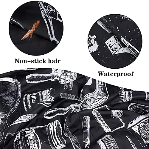 FEBSNOW 3 Pcs Professional Barber Cape for Adults,Hairdressing Salon Cape - Image 4