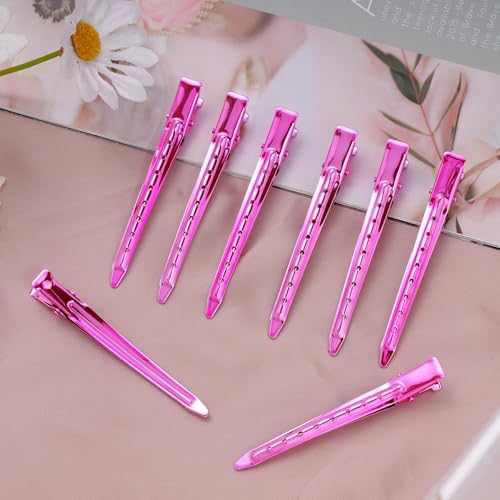 Bantoye 24Packs Duck Bill Clips 3.35 Inch Metal Alligator Clip, Bright Pink - Image 5