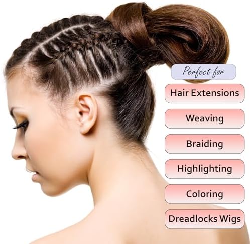 Hair Parting & Sectioning Ring - Stainless Steel Finger Braiding Hair Pick Tools Quick Installation of Human Hair Extensions Hair Styling Tools (Pink) - Image 6