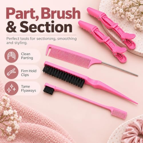 Hair Braiding Tool Kit,10-Piece Hooks,Brushes and Combs - Image 5