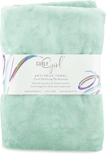 Curly Girl Towel for Women with Curls, Anti-Frizz, Absorbent, Fast Drying, Curly Hair, Microfiber Hair Drying Towel for Curls by CURLYGIRL