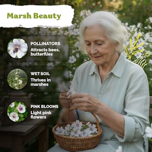 250 Marsh Mallow Heirloom Flower Seeds for Planting, Althaea Officinalis - Image 4