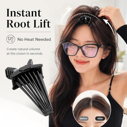 Hair Volume Clips, 19-Pin Root Clips for Curly Hair Volume, Portable Heatless Volumizing Hair Styling Tool for Fine Flat & Curly Hair, Lightweight Travel-Friendly Hair Volume Tool for Women & Men - Image 3
