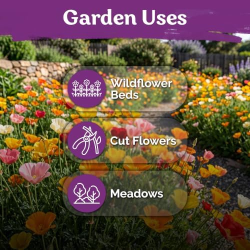 3,000 California Poppy Mix Heirloom Flower Seeds, Eschscholzia Californica - Image 6
