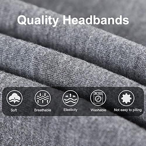 XTREND 4 Packs Wide Headband Fashion Headscarf Bohemian Style Elastic Knotted Non-slip Headbands Suitable For Black Women Wigs Outdoor Yoga Sports Simple Pure Color Hair Female Hair Ornament Headband - Image 4