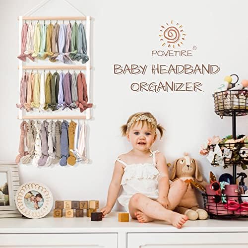POVETIRE Headband Holder Bows Organizer for Girls Large Storage Capacity - Image 2
