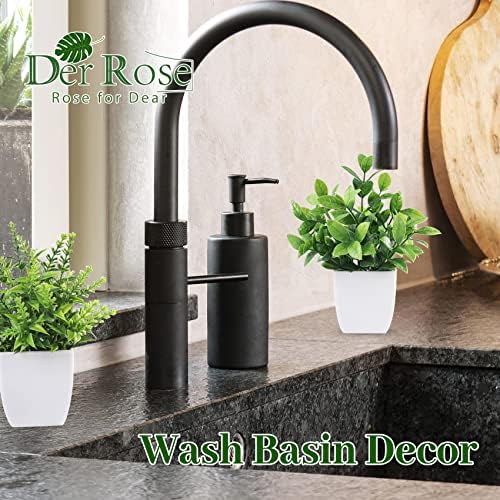 Der Rose 4 Pack Fake Plants, Greenery Potted Plants for Home Decor Indoor - Image 4