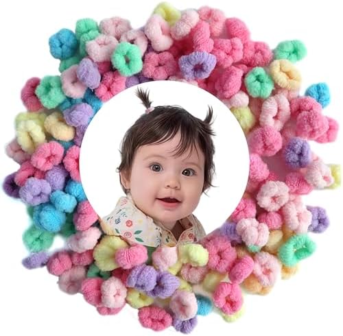 Baby Hair Ties Toddler Hair Accessories No Damage Scrunchies, 120pcs by WDGROW