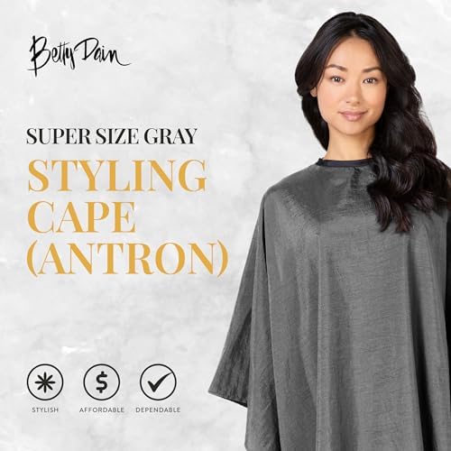 Betty Dain Crinkle Nylon Hair Cutting Cape, 54" x 60", Silver - Image 2