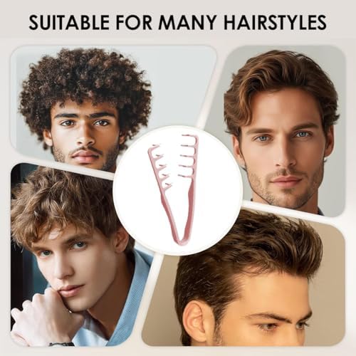 Texture Comb Wide-Tooth Hair Styling Comb for Root Lift,Pink - Image 4