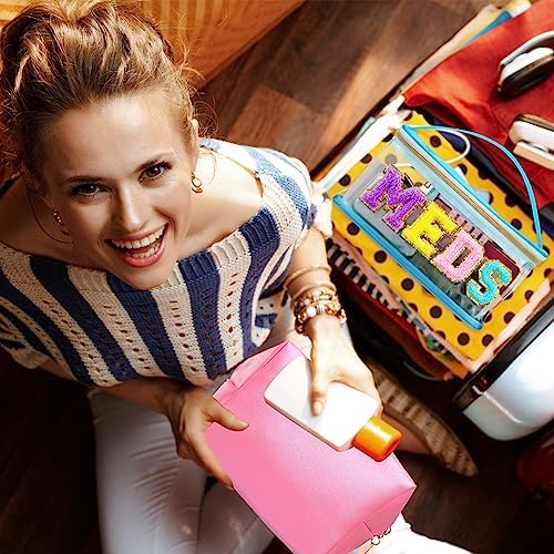 Geetery Meds Travel Bag Blue, Meds Chenille Letter Clear - Image 5