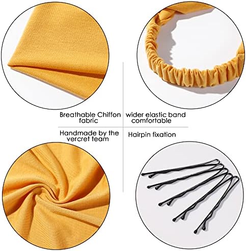 Vercret Hair Scarf Headband for Women,Boho Bandana Pretied Elastic Kerchief - Image 4