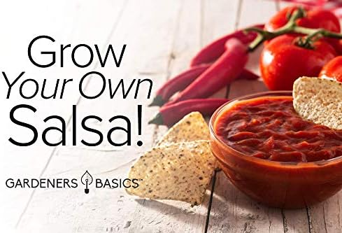 Gardeners Basics, Heirloom Salsa Growing Seed Packets, Roma VF Tomato, Jalapeno, Cilantro, Anaheim and Onion Seeds for Garden Non GMO 5 Free Plant Markers - Image 4