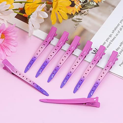 Bantoye 24Packs Duck Bill Clips 3.35Inch Metal Alligator Clip,Gradient Rose - Image 5