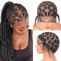 Braided Wig Cap With Human Baby Hair Crochet Wig Cap For Crochet Braids Hair Glueless Double Full Hd Lace Wig Caps For Black Women(#1B Black,79 Sections) by SunteficHair