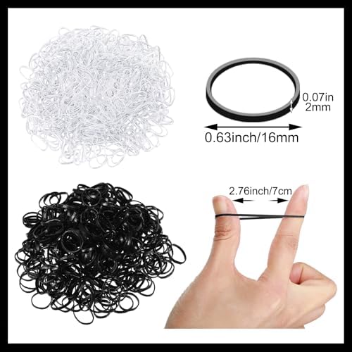 auroray Rubber Bands for Hair, 1500 Pcs Elastic Hair Bands Baby Girl Hair Ties Mini Hair Rubber Bands with 4 Hair Styling Tools 10 Hair Clips Hair Accessories for Toddler Baby Girl Kids - Image 3