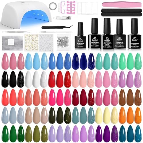 Beetles Gel Nail Polish Kit with U V Light - 32 Colors Gel Polish Kit 54Pcs by beetlesGelPolish