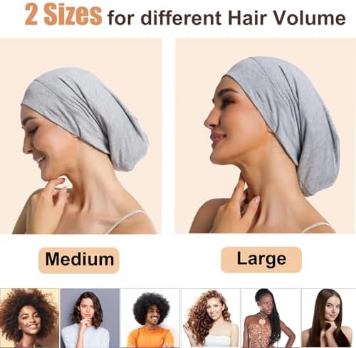 Satin Bonnets for Sleeping Adjustable Silk Lined Bonnet Sleep Cap Hair Wrap - Image 2