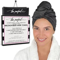 Microfiber Hair Towel Wrap for Women – Large Fast Drying Hair Towel with Patented Clip – Anti-Frizz, Super Absorbent, Silky Smooth Microfiber – Plopping Hair Wrap for Curly, Wavy & Straight Hair by THEPERFECTHAIRCARE