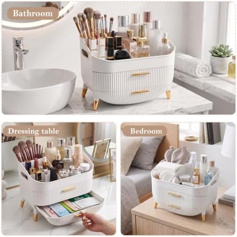 Makeup Organizer Countertop, Skincare Organizer with Drawers for Vanity - Image 2