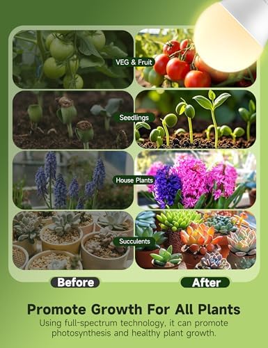 A19 Grow Light Bulbs, 9W Full Spectrum Plant Light Bulb for Indoor - Image 2