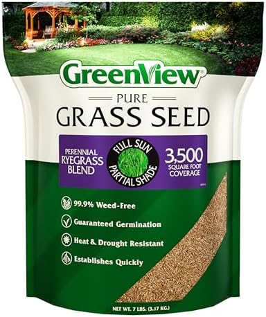 GreenView Pure Grass Seed Perennial Ryegrass Blend, 7 lb. Bag by GreenView