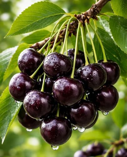 Black Cherry Tree Live Plants 1–2 Ft Tall (Prunus serotina) – Fast Growing Native Fruit Tree – Edible Cherry, Wildlife Habitat & Backyard Orchard Starter Tree (2 Plants) by CZGrain