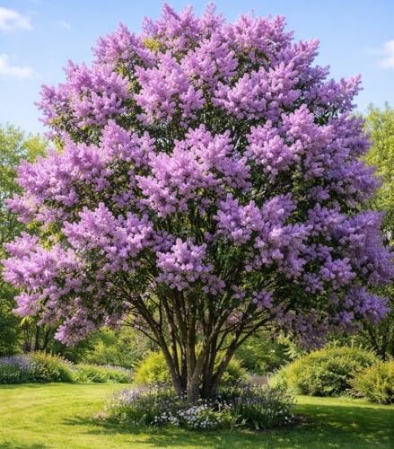 Purple Lilac Plants for Growing - Fragrant Purple Blooms, Great for Hedge or Garden Shrub - Syringa vulgaris (4 Trees) by CZGrain