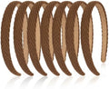 7 Pcs Headbands for Women Girls, Non Slip Cute Pearl Floral Padded Vintage Wide Fashion Multi-style Headbands for Girls (Brown MX) by Unknown