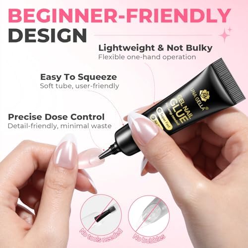 UNA GELLA 15g Nail Glue for Press On Nails with 20ml Nail Glue Remover Kit - Image 6