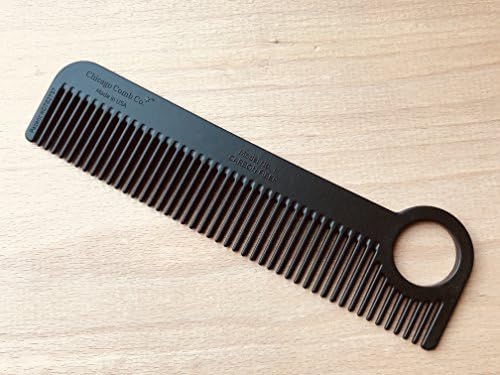 Chicago Comb Model 1 Carbon Fiber, Made in USA, smooth, strong, and light, anti-static, heat-resistant, 5.5 inches (14 cm) long, ultimate daily use, pocket, and travel comb - Image 2