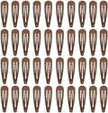 40 Counts Brown Hair Clips, 2 Inch Hair Barrettes for Women by PIDOUDOU