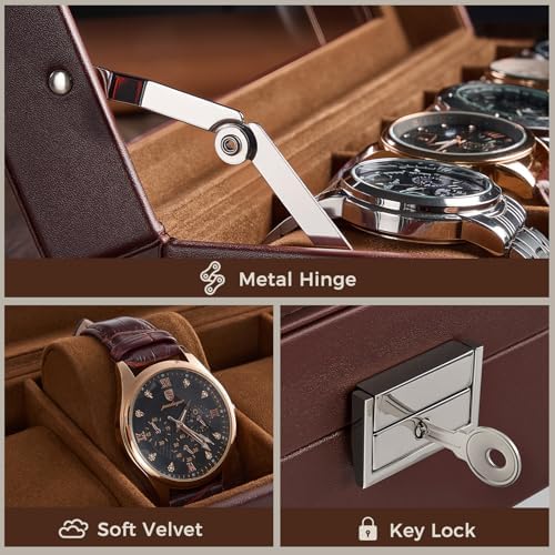ProCase 12 Slots Watch Case Box for Men -Espresso - Image 3