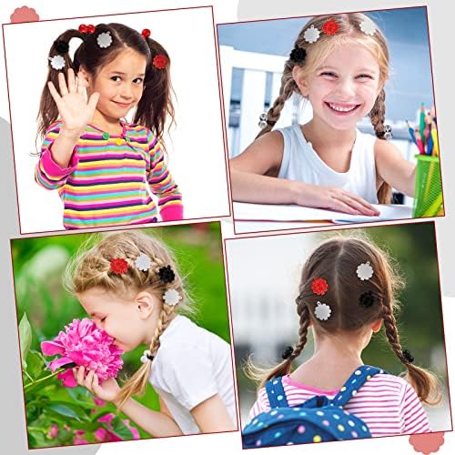 Jutom 72 Pcs Hair Barrettes Balls for Girls Self Hinge Hair Ties - Image 6