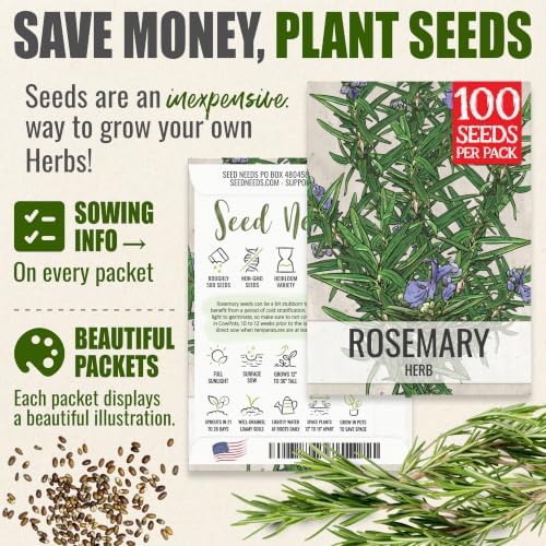 Seed Needs Rosemary Seeds to Plant an Herb Garden - 2 Packs - Image 3