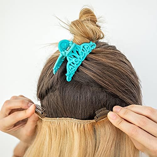 WILLBOND 30 Pcs Wig Clips Hair Extensions, 9-Teeth 32 Mm, Light Brown - Image 5