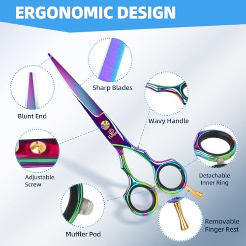 Hair Scissors Shears Professional - 6.5-Inch Barber Scissors Set - Image 5