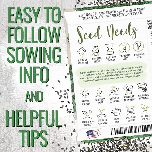 Seed Needs Horehound Seeds to Plant an Herb Garden - 1 Pack - Image 4