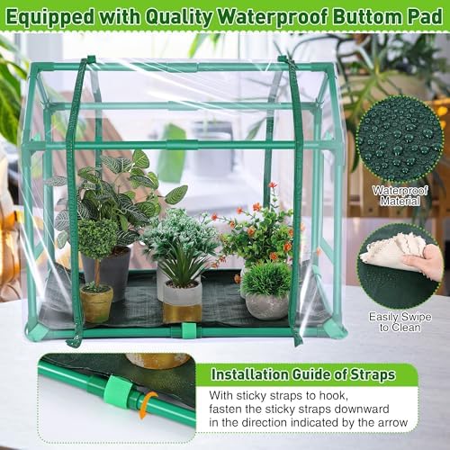 Mini Greenhouse with Potting Mat for Indoor Plant, Portable Greenhouse - Image 3