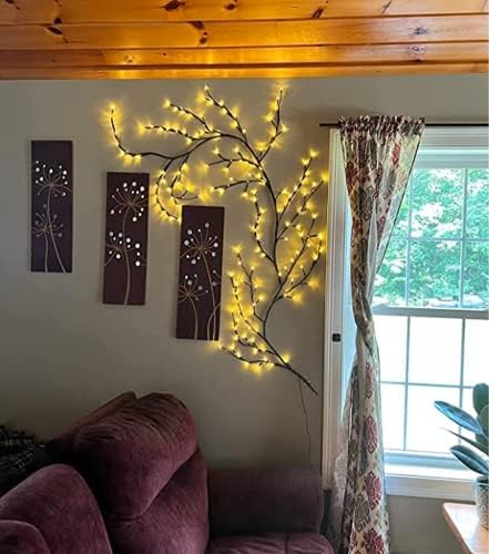 LKGOOD Vines for Home Decor with Remote Control On/Off Timmer Dim,7.5Ft Christmas Decorations Artificial Tree Branches with 144 LEDs Enchanted Willow Vine for Indoor Walls Bedroom Décor(1PCS) - Image 6