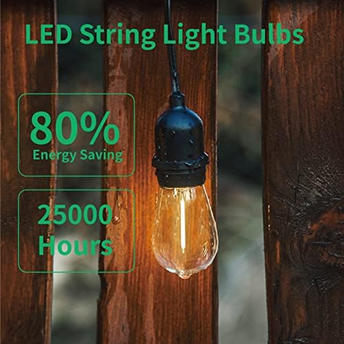 Meconard 30 Pack S14 LED Outdoor String Light Replacement Bulbs, Warm White - Image 5